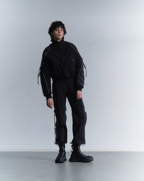 CODE MAZE ECO FABRIC PANTS -BLACK (BAMBOO CHARCOAL)-